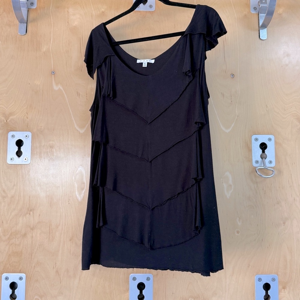 Black Layered Sleeveless Top